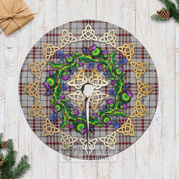 Tartan Vibes Clothing Clayton Tartan Christmas Tree Skirt with Thistle Celtic Knot Style