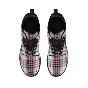 Clayton Tartan Leather Boots - Tartan Vibes Clothing