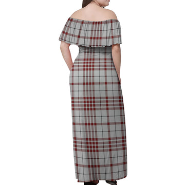 Clayton Tartan Off Shoulder Long Dress - Tartan Vibes Clothing