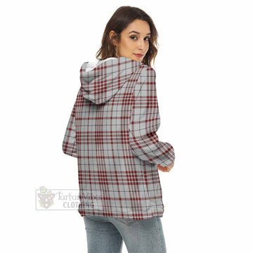 Clayton Tartan Women's Borg Fleece Hoodie with Half Zip - Tartan Vibes Clothing