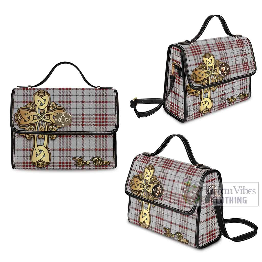 Tartan Vibes Clothing Clayton Tartan Waterproof Canvas Bag Golden Thistle Celtic Cross Style