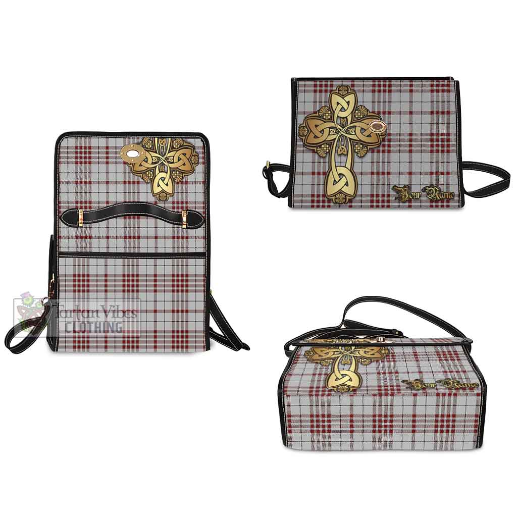 Tartan Vibes Clothing Clayton Tartan Waterproof Canvas Bag Golden Thistle Celtic Cross Style