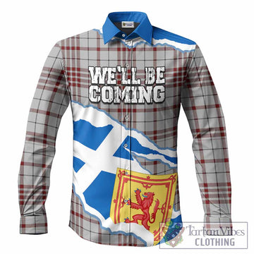 Clayton Scotland Football Tartan Long Sleeve Button Shirts We'll Be Coming