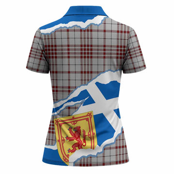 Clayton Scotland Football Tartan Women Polo Shirt We'll Be Coming