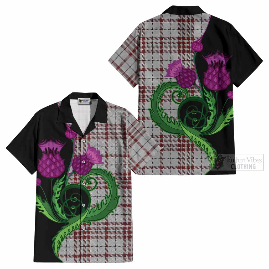 Clayton Tartan Cotton Hawaiian Shirt Traditional Scottish Thistle