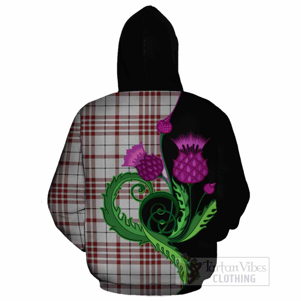 Clayton Tartan Cotton Hoodie Traditional Scottish Thistle