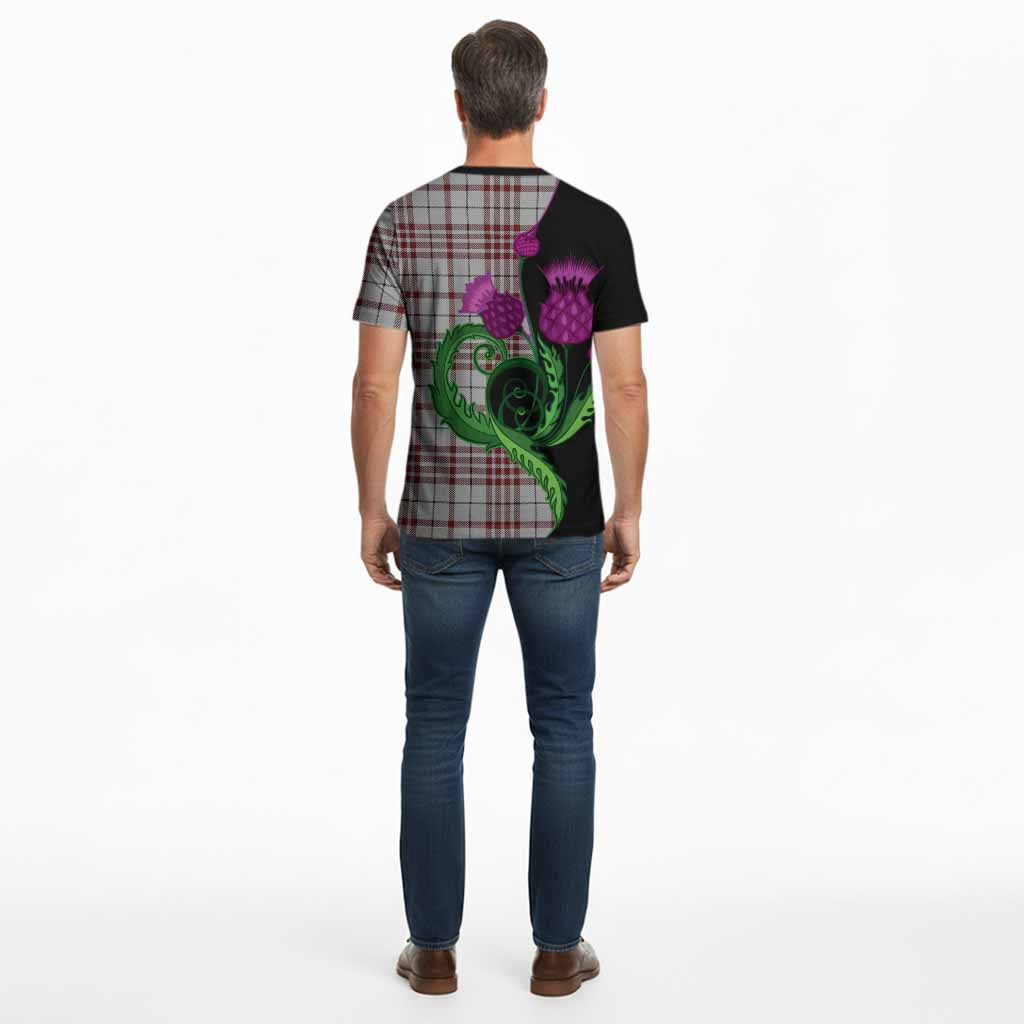 Clayton Tartan Cotton T-shirt Traditional Scottish Thistle