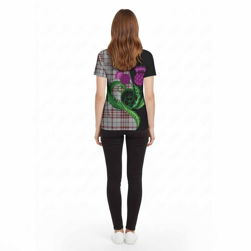 Clayton Tartan Cotton T-shirt Traditional Scottish Thistle