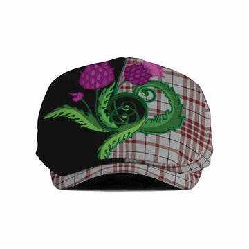 Clayton Tartan Flat Cap, Jeff Cap Traditional Scottish Thistle