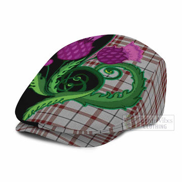 Clayton Tartan Flat Cap, Jeff Cap Traditional Scottish Thistle