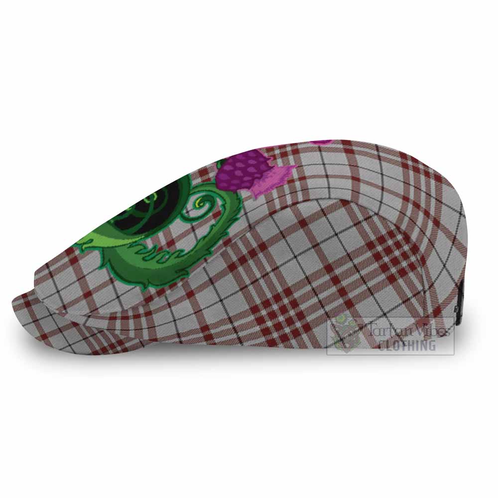 Clayton Tartan Flat Cap, Jeff Cap Traditional Scottish Thistle