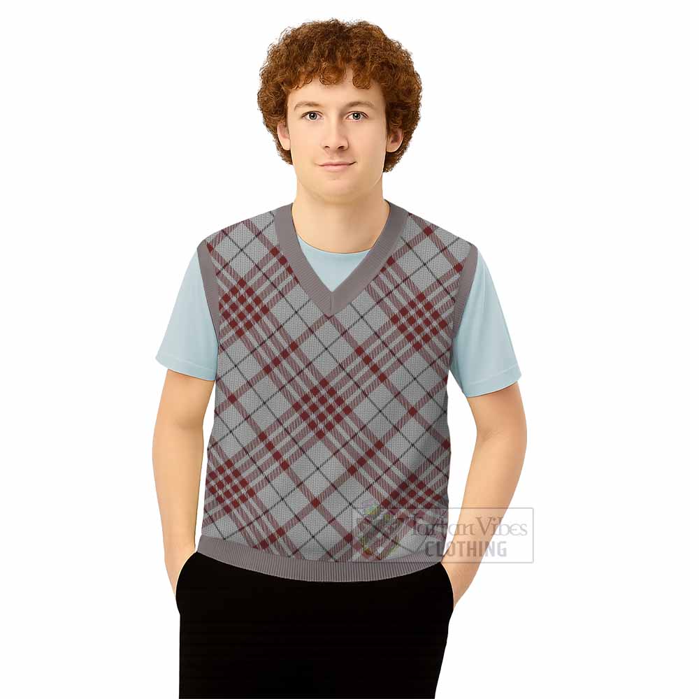 Clayton Tartan  Knitted V-Neck Vest Cross Style