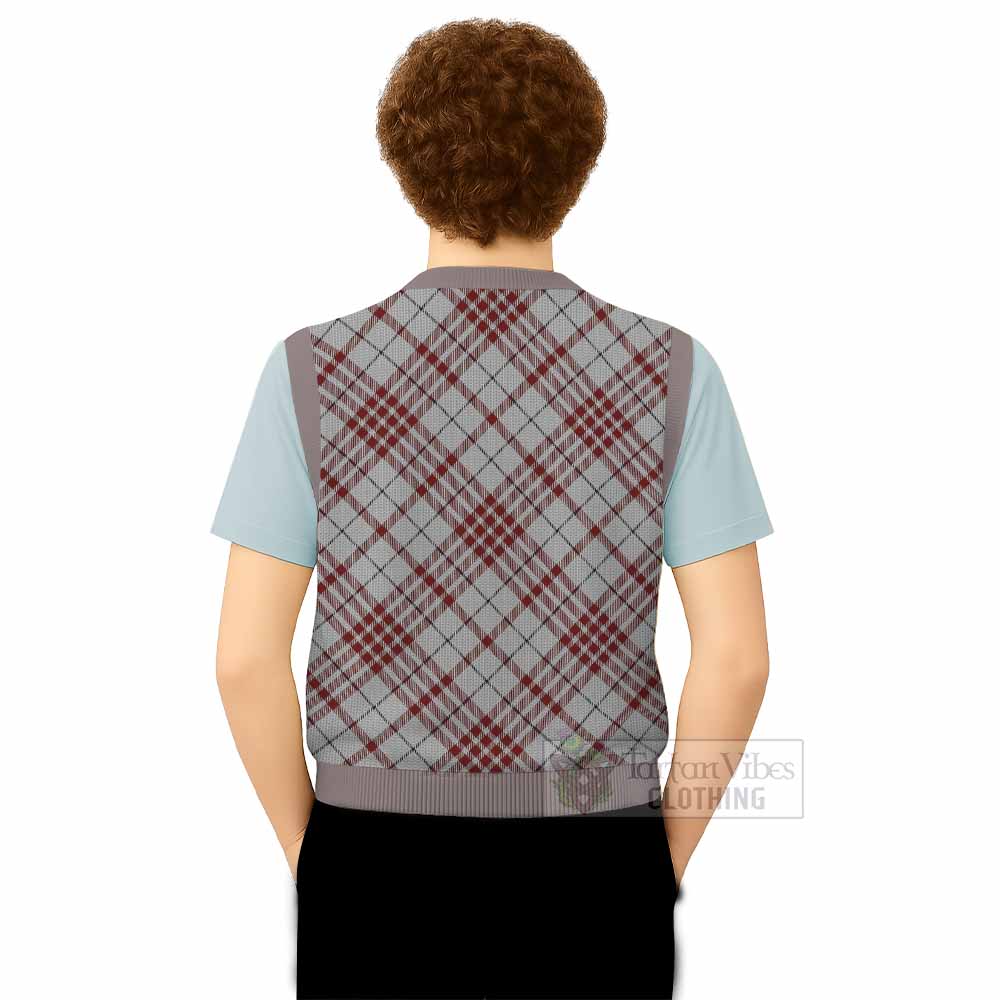 Clayton Tartan  Knitted V-Neck Vest Cross Style