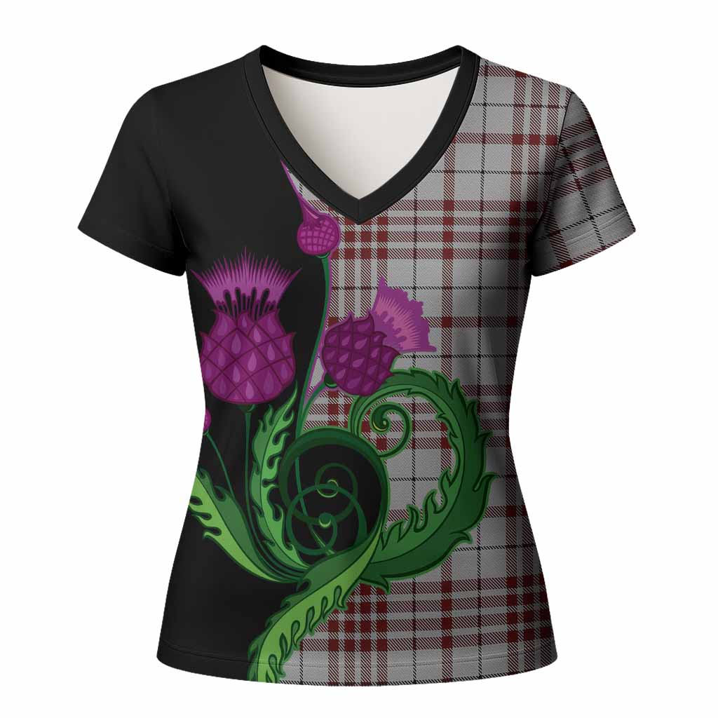 Clayton Tartan Women T shirt Traditional Scottish Thistle