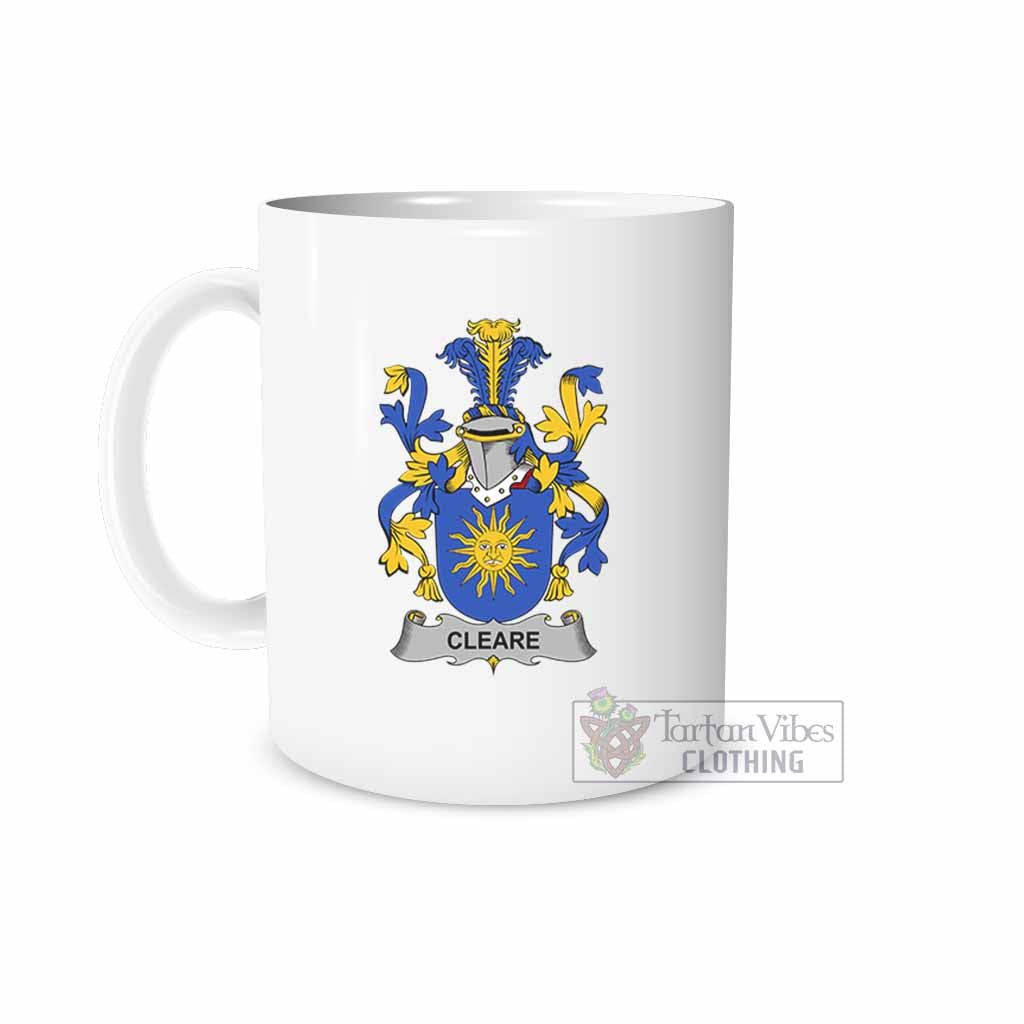 Tartan Vibes Clothing Cleare Irish Clan Coat of Arms Ceramic Mug