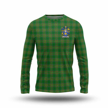 Cleare Irish Clan Tartan Long Sleeve T-Shirt with Coat of Arms