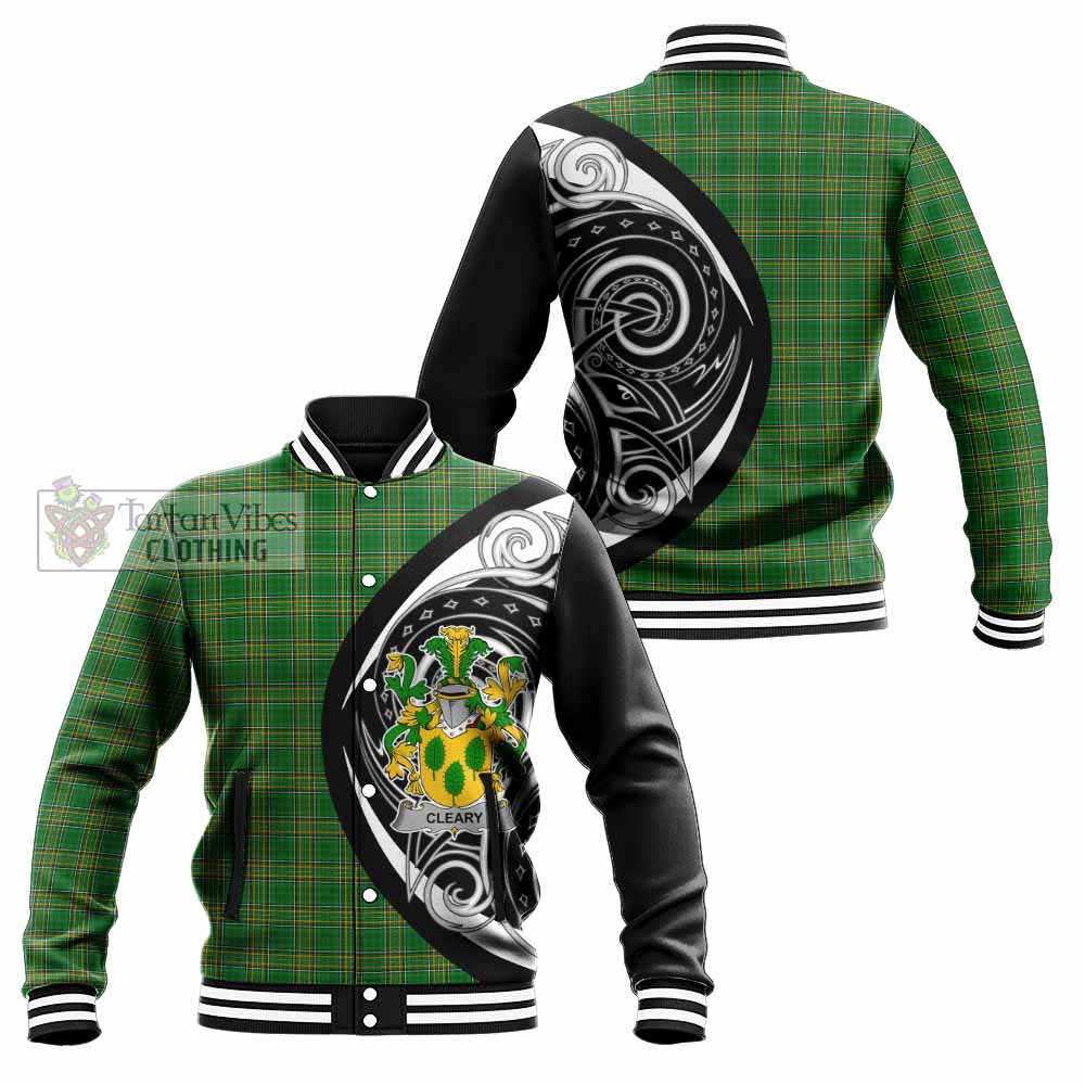 Tartan Vibes Clothing Cleary Irish Clan Baseball Jacket Celtic Circle Style