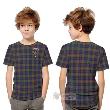 Clelland Tartan Kid T-Shirt with Family Crest Youth XL Size14 - Tartan Vibes Clothing