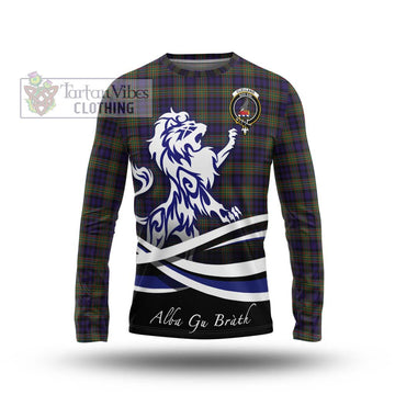 Clelland Tartan Long Sleeve T-Shirt with Alba Gu Brath Regal Lion Emblem Unisex - Tartan Vibes Clothing