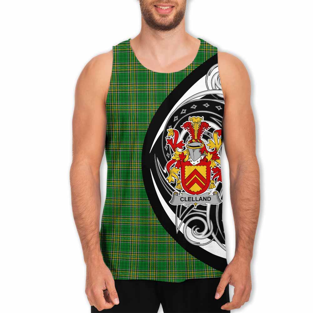 Tartan Vibes Clothing Clelland Irish Clan Men's Tank Top Celtic Circle Style