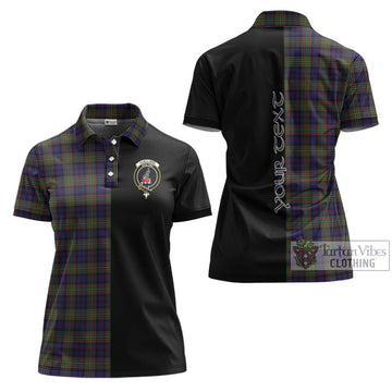 Clelland Tartan Women's Polo Shirt with Family Crest and Half Of Me Style Women - Tartan Vibes Clothing