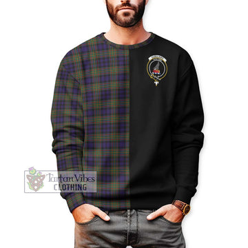 Clelland Tartan Sweatshirt with Family Crest and Half Of Me Style Unisex - Tartan Vibes Clothing