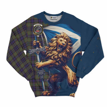 Clelland Tartan Family Crest Sweatshirt with Scottish Majestic Lion Unisex - Tartan Vibes Clothing