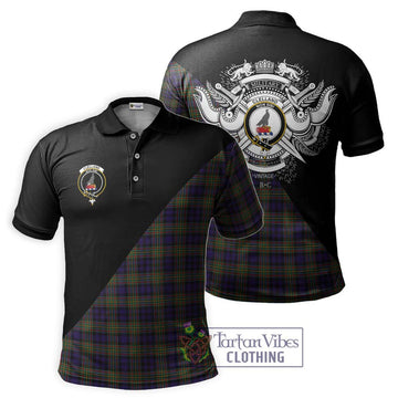 Clelland Tartan Polo Shirt with Family Crest and Military Logo Style Kid - Tartan Vibes Clothing
