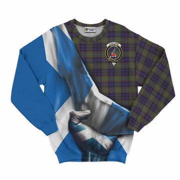 Clelland Tartan Sweatshirt with Family Crest Scotland Patriotic Style Unisex - Tartan Vibes Clothing