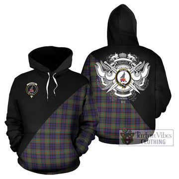 Clelland Tartan Hoodie with Family Crest and Military Logo Style Zip Hoodie - Tartan Vibes Clothing