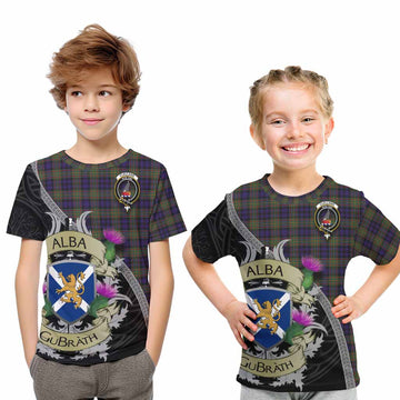 Clelland Tartan Family Crest Kid T-Shirt Lion Rampant Royal Thistle Shield Celtic Inspired Youth XL Size14 - Tartan Vibes Clothing
