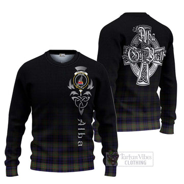 Clelland Tartan Ugly Sweater Featuring Alba Gu Brath Family Crest Celtic Inspired Unisex - Tartan Vibes Clothing