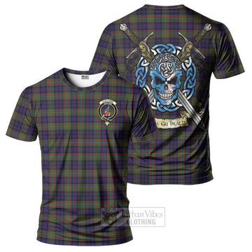 Clelland Tartan T-Shirt with Family Crest Celtic Skull Style Kid's Shirt - Tartan Vibes Clothing