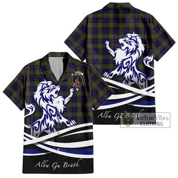 Clelland Tartan Hawaiian Shirt with Alba Gu Brath Regal Lion Emblem Kid - Tartan Vibes Clothing
