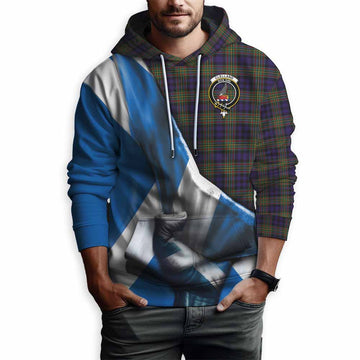 Clelland Tartan Hoodie with Family Crest Scotland Patriotic Style Pullover Hoodie - Tartan Vibes Clothing