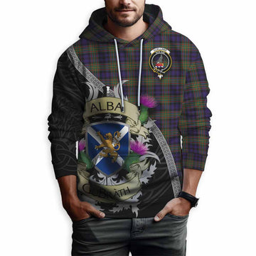 Clelland Tartan Family Crest Hoodie Lion Rampant Royal Thistle Shield Celtic Inspired Pullover Hoodie - Tartan Vibes Clothing