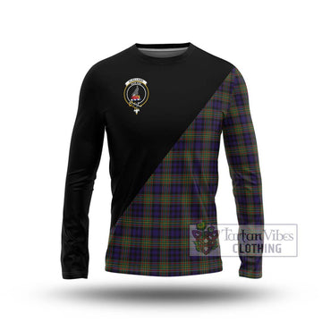Clelland Tartan Long Sleeve T-Shirt with Family Crest and Military Logo Style Unisex - Tartan Vibes Clothing