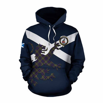 Clelland Tartan Lion Rampant Cotton Hoodie Proudly Display Your Heritage with Alba Gu Brath and Clan Name Pullover Hoodie XS - Tartan Vibes Clothing