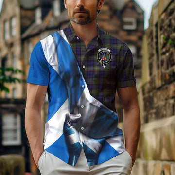 Clelland Tartan Hawaiian Shirt with Family Crest Scotland Patriotic Style Kid - Tartan Vibes Clothing