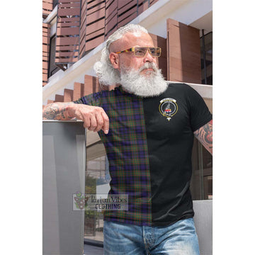 Clelland Tartan Cotton T-shirt with Family Crest and Half Of Me Style Men's Shirt - Tartan Vibes Clothing