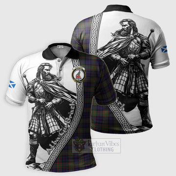 Clelland Tartan Clan Crest Polo Shirt with Highlander Warrior Celtic Style Kid - Tartan Vibes Clothing