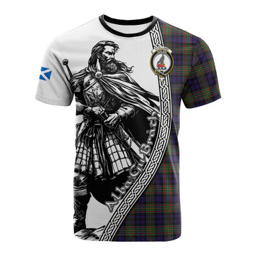 Clelland Tartan Clan Crest Cotton T-shirt with Highlander Warrior Celtic Style Kid's Shirt - Tartan Vibes Clothing
