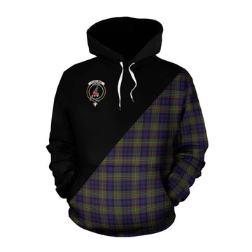 Clelland Tartan Cotton Hoodie with Family Crest and Military Logo Style Pullover Hoodie XS - Tartan Vibes Clothing