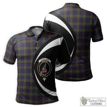 Clelland Tartan Men's Polo Shirt with Family Crest Circle Style Kid - Tartan Vibes Clothing