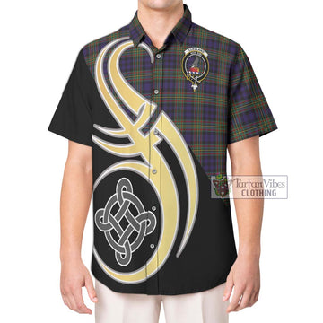 Clelland Tartan Hawaiian Shirt with Family Crest and Celtic Symbol Style Kid - Tartan Vibes Clothing