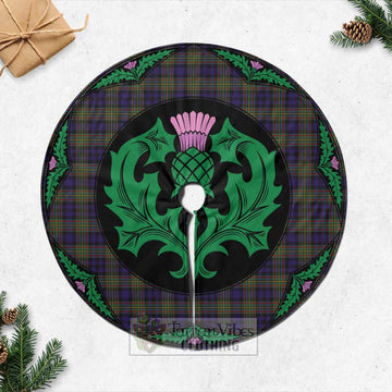 Clelland Tartan Christmas Tree Skirt Scottish Thistle Style Casual Tree Skirts - Tartan Vibes Clothing