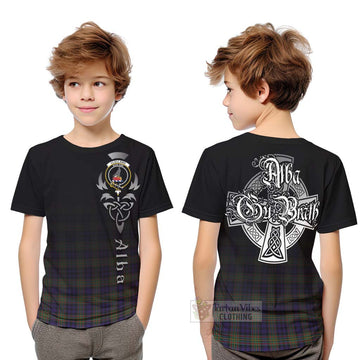 Clelland Tartan Kid T-Shirt Featuring Alba Gu Brath Family Crest Celtic Inspired Youth XL Size14 - Tartan Vibes Clothing