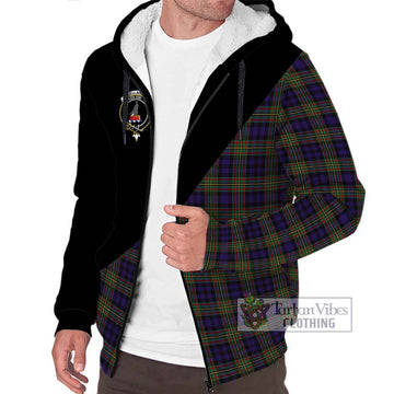 Clelland Tartan Sherpa Hoodie with Family Crest and Military Logo Style Unisex S - Tartan Vibes Clothing