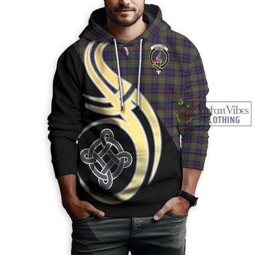 Clelland Tartan Hoodie with Family Crest and Celtic Symbol Style Zip Hoodie - Tartan Vibes Clothing