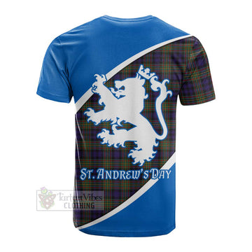 Clelland Family Crest Tartan Cotton T-shirt Celebrate Saint Andrew's Day in Style Men's Shirt - Tartan Vibes Clothing